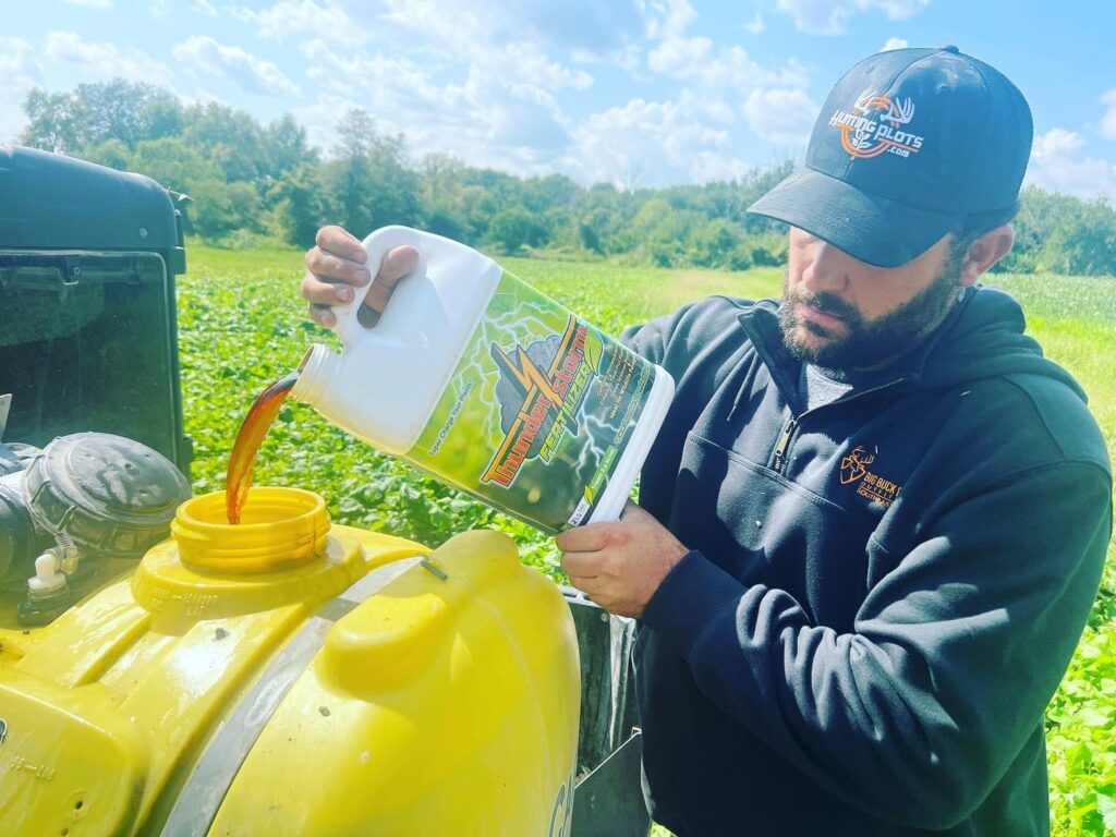 using thunderstorm fertilizer on clover crop